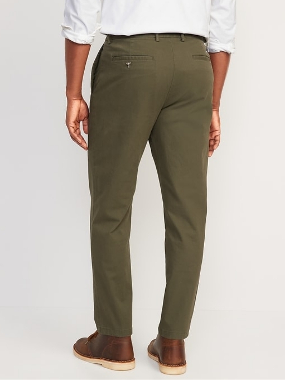 Old Navy Olive Green Loose Taper Built-In Flex Chino Ankle Pants Size 33x32 - Picture 2 of 15